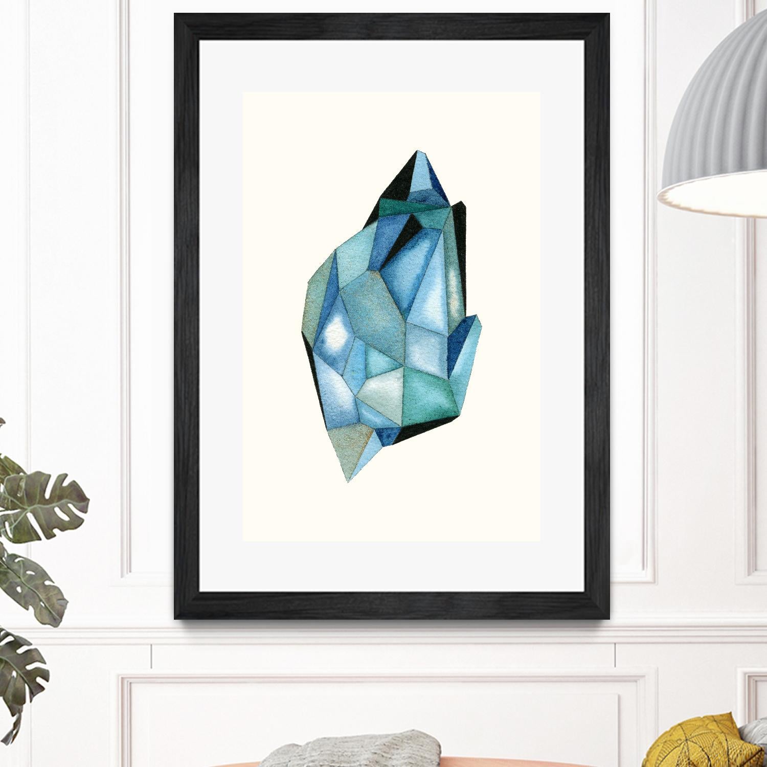 Faceted Gem C by Natasha Marie on GIANT ART - blue abstract