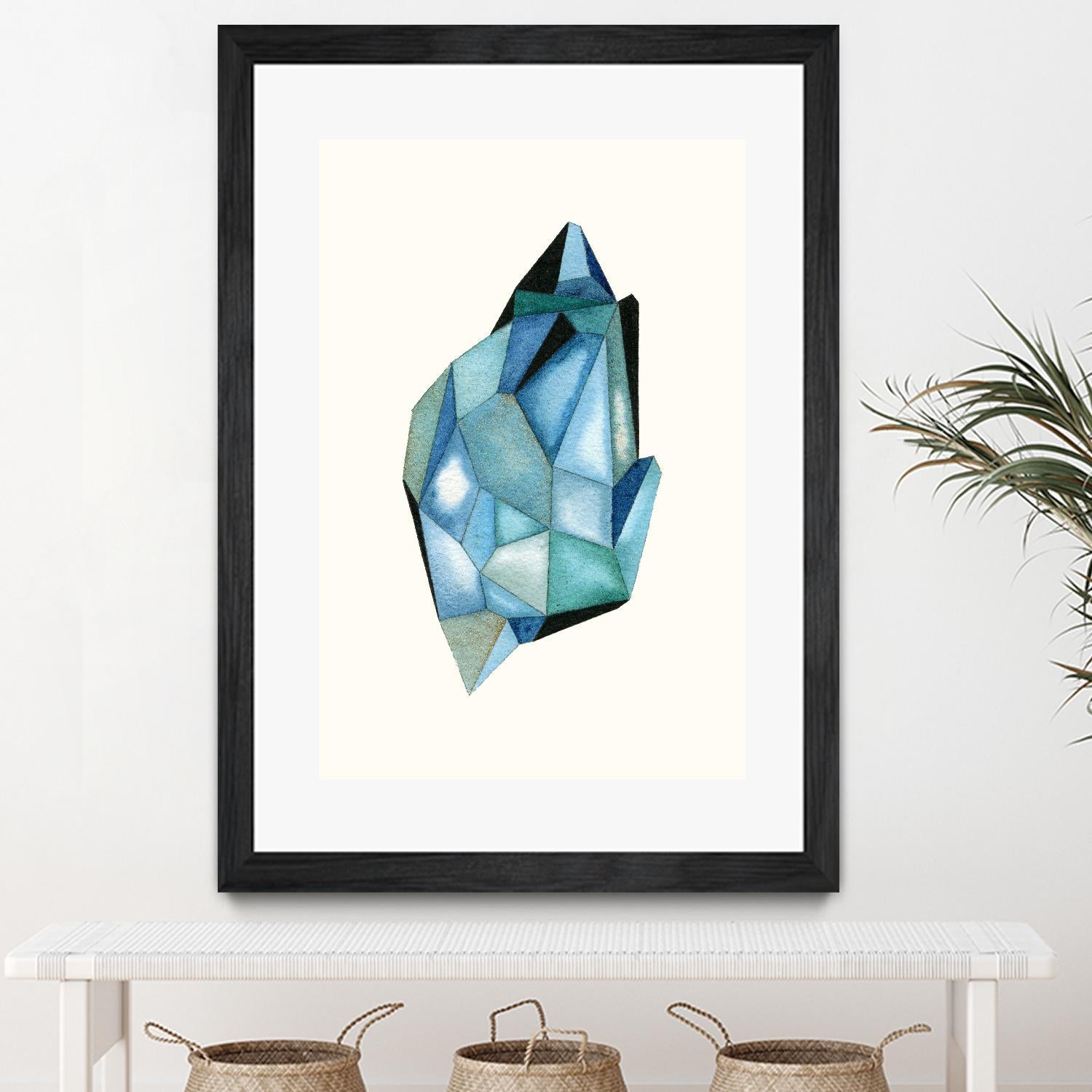 Faceted Gem C by Natasha Marie on GIANT ART - blue abstract