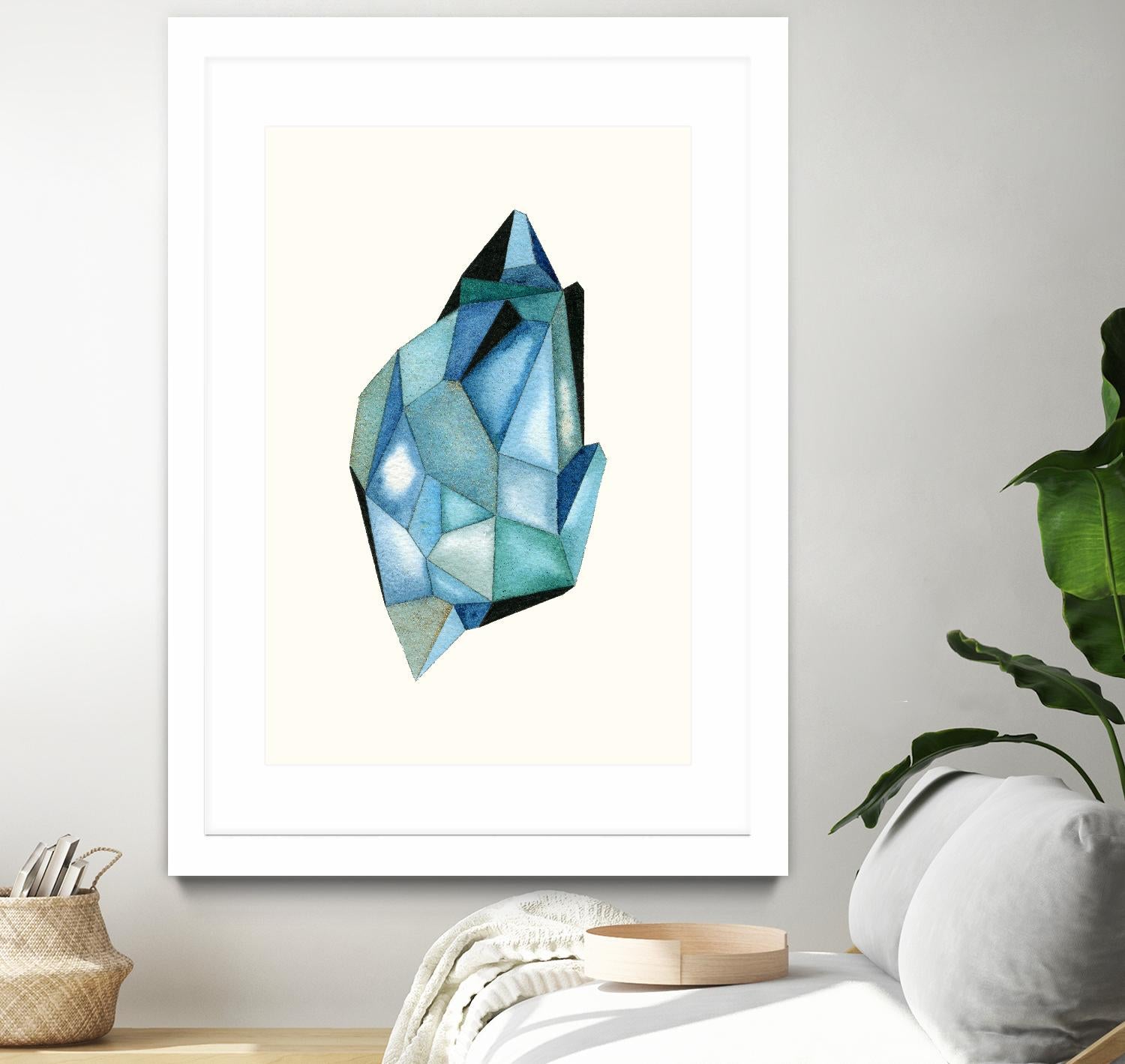 Faceted Gem C by Natasha Marie on GIANT ART - blue abstract