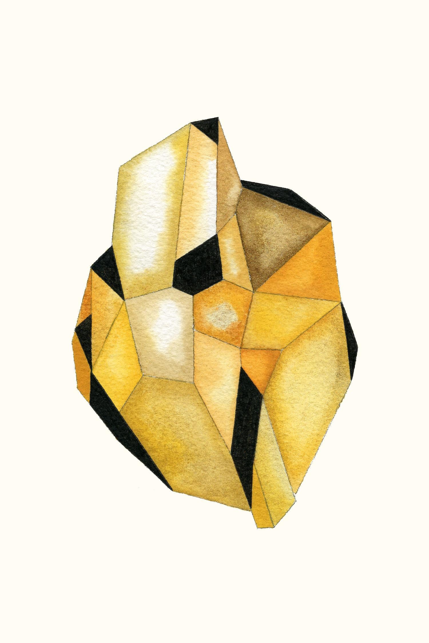 Faceted Gem D by Natasha Marie on GIANT ART - white abstract