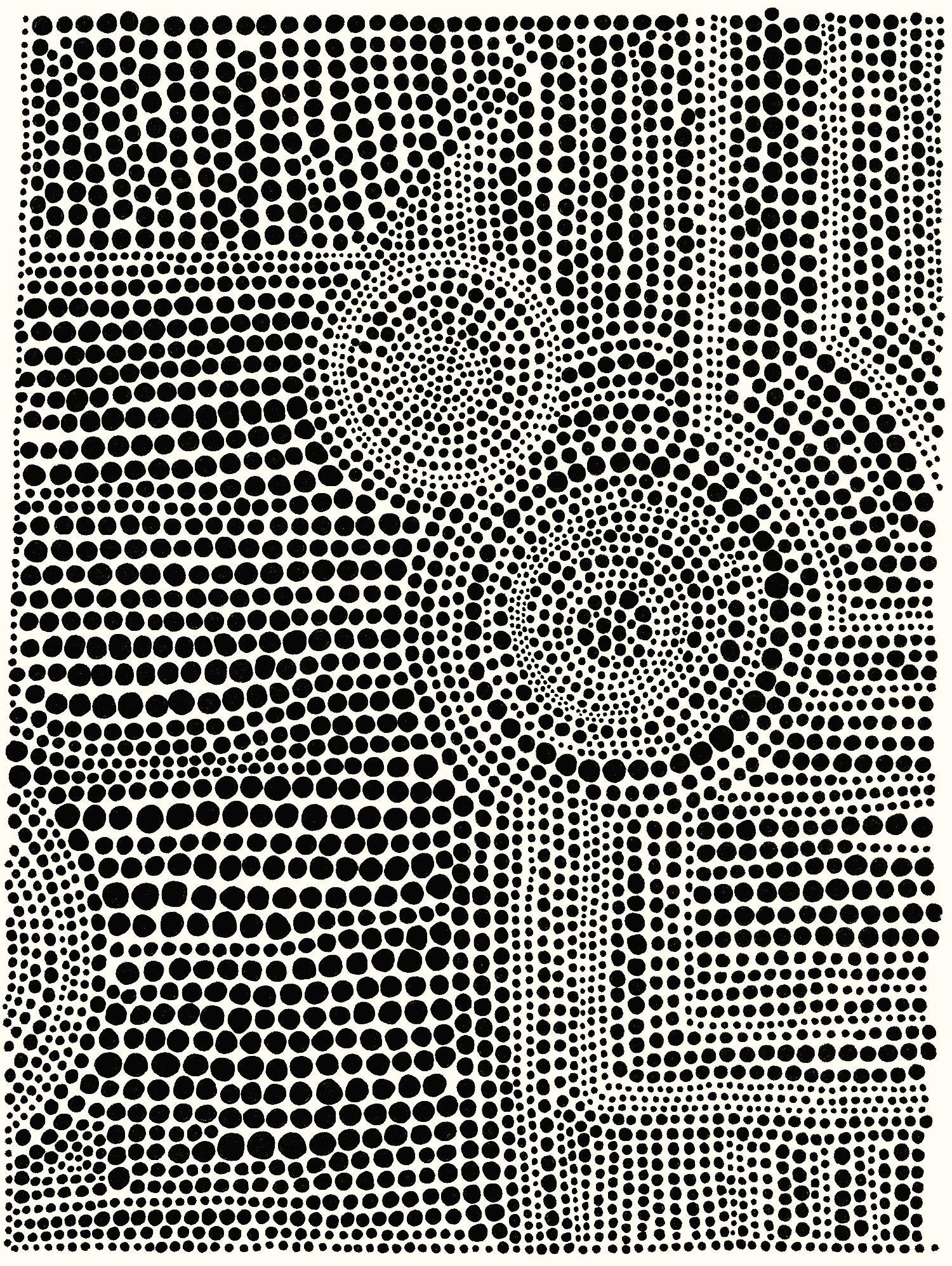 Clustered Dots A by Natasha Marie on GIANT ART - white black & white dots