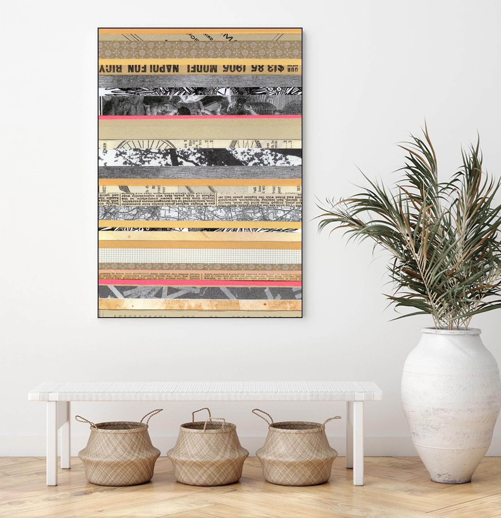 Paper Strip Collage A by Natasha Marie on GIANT ART - orange abstract