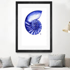 Sea Life in Pen 6 by Millie Brooks on GIANT ART - blue botanical