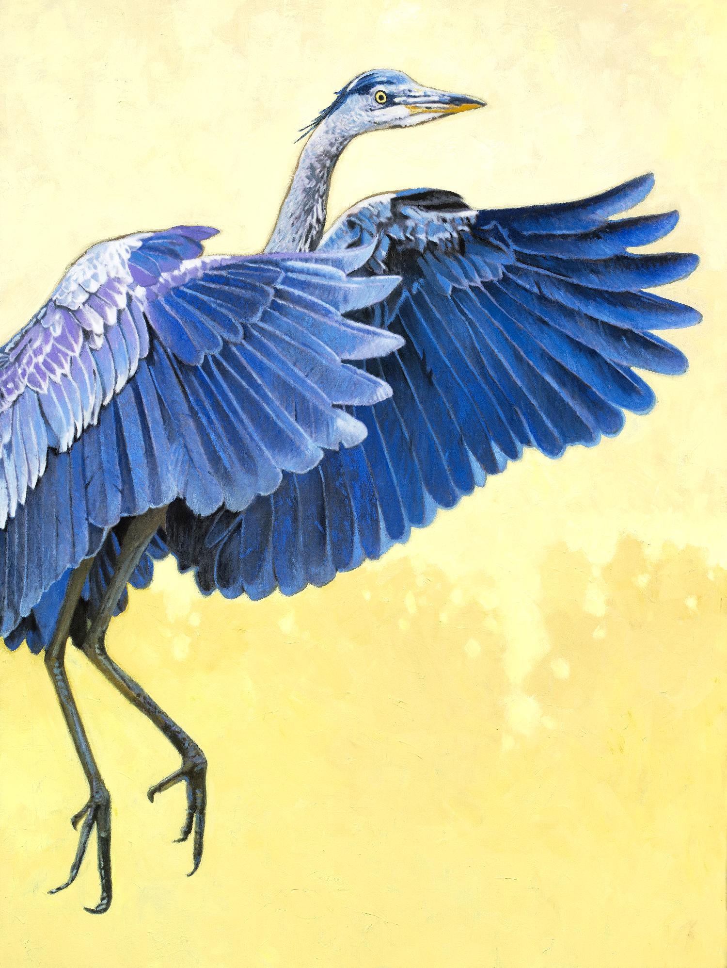 Great Blue Heron by Max Hayslette on GIANT ART - blue animals