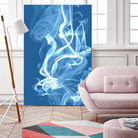 Cyan Smoke by GI ArtLab on GIANT ART - white abstract