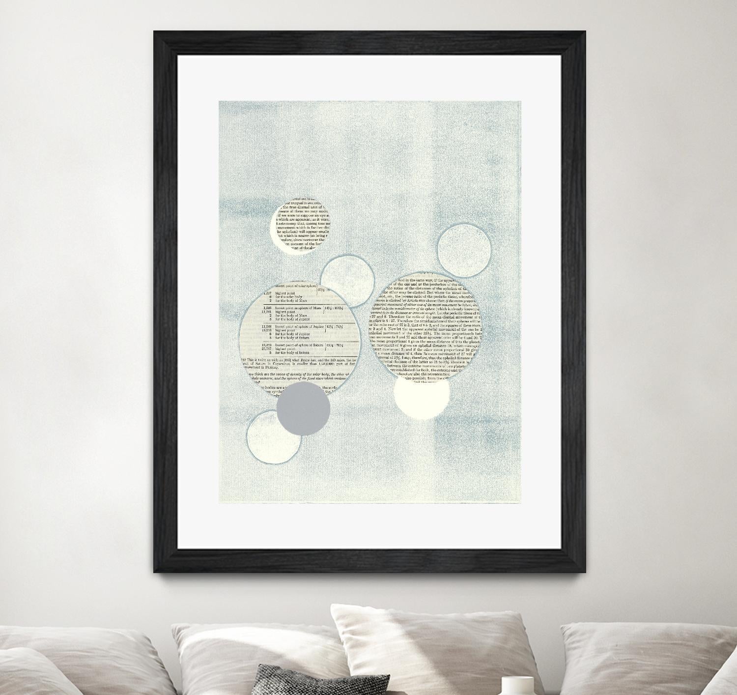 Light Blue Word Bubble by Mary Margaret Briggs on GIANT ART - grey abstract