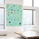 Confetti 1 by Erin Lin on GIANT ART - turquoise abstract