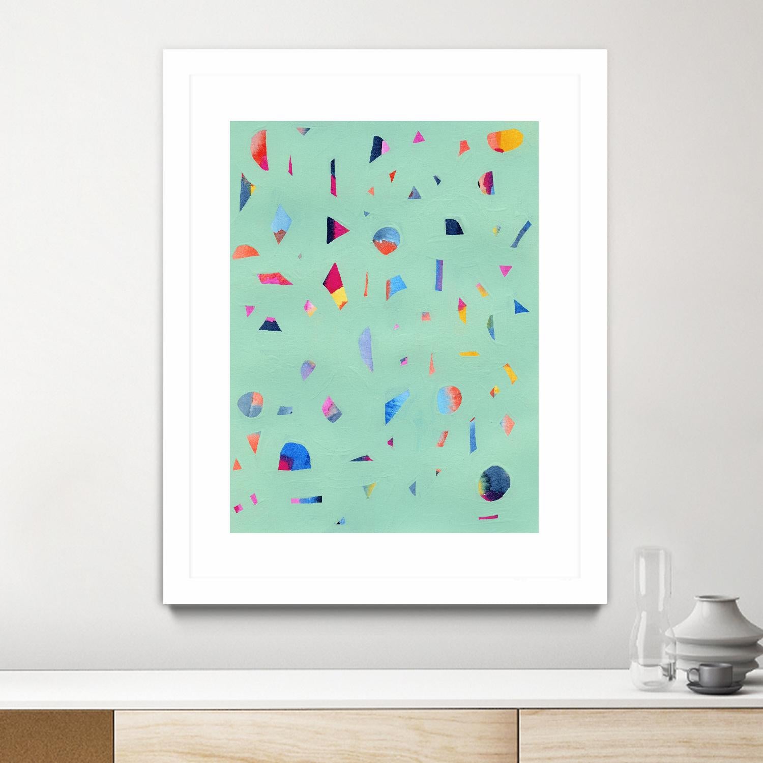 Confetti 1 by Erin Lin on GIANT ART - blue abstract
