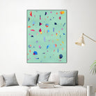 Confetti 1 by Erin Lin on GIANT ART - turquoise abstract