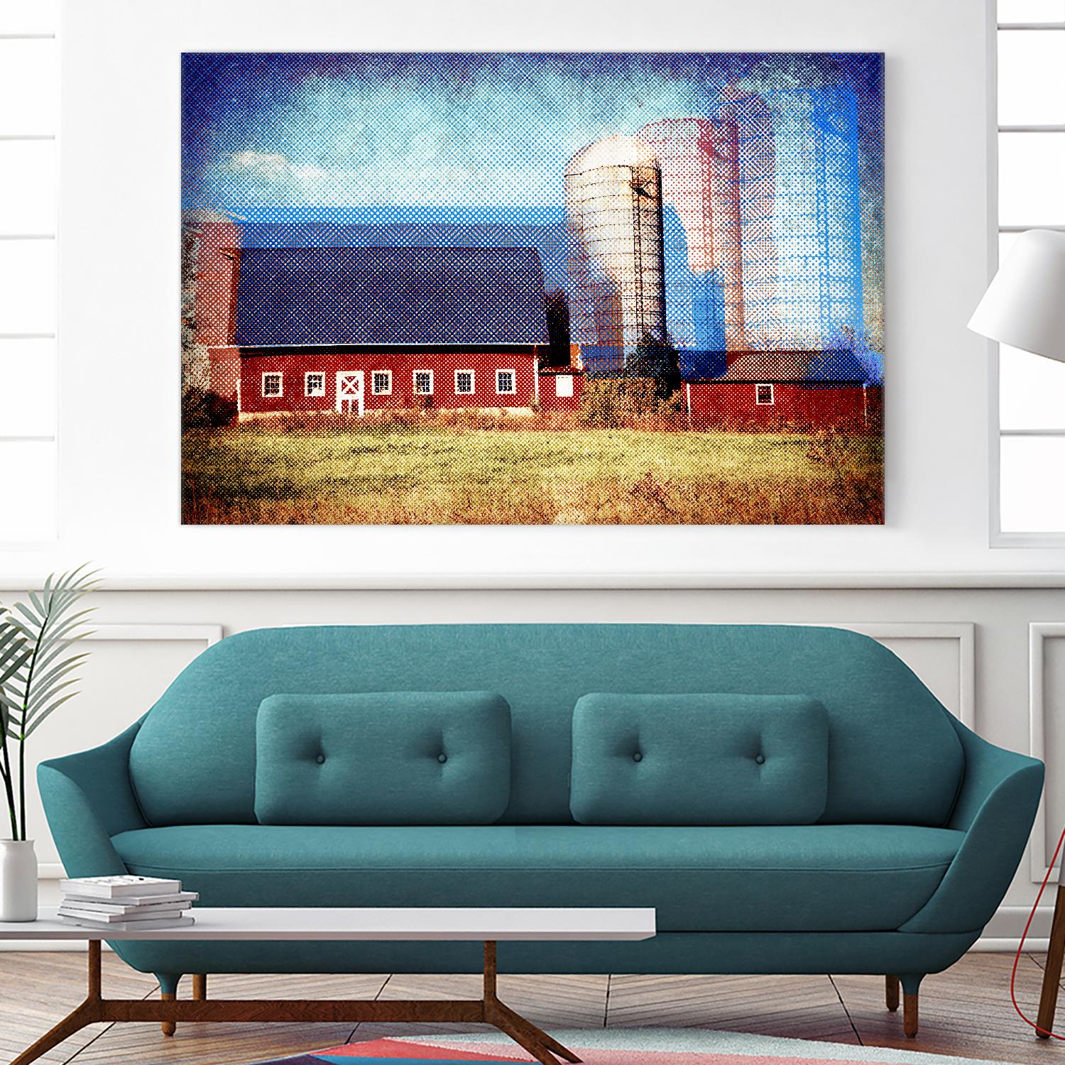 Farmland B by THE Studio on GIANT ART - red landscape