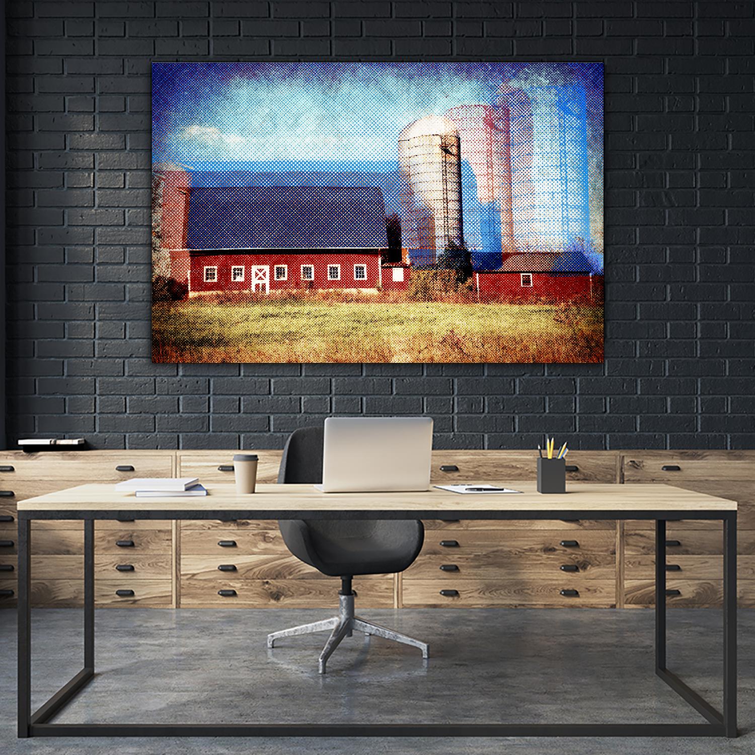 Farmland B by THE Studio on GIANT ART - red landscape