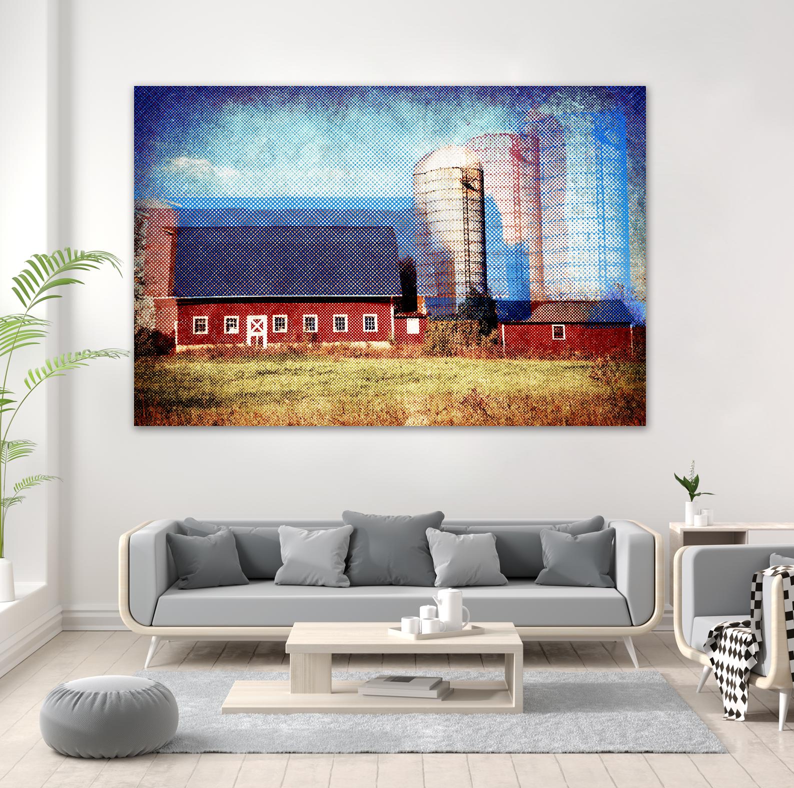 Farmland B by THE Studio on GIANT ART - red landscape