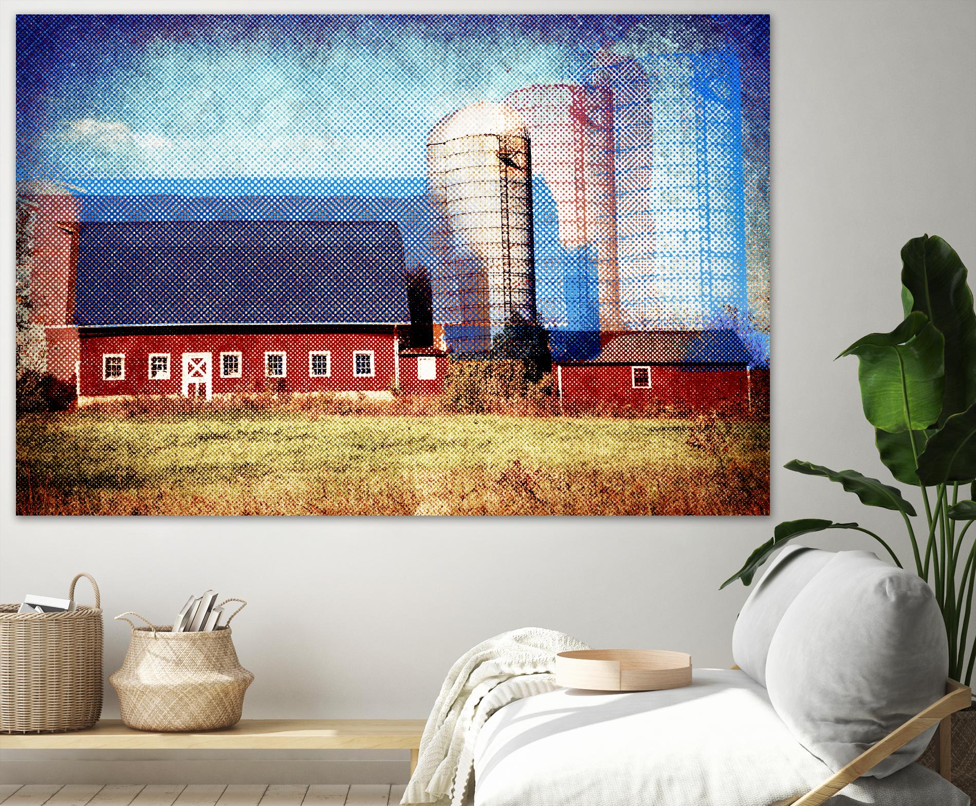 Farmland B by THE Studio on GIANT ART - red landscape