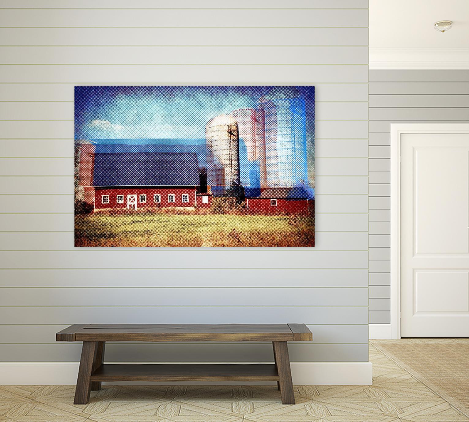 Farmland B by THE Studio on GIANT ART - red landscape