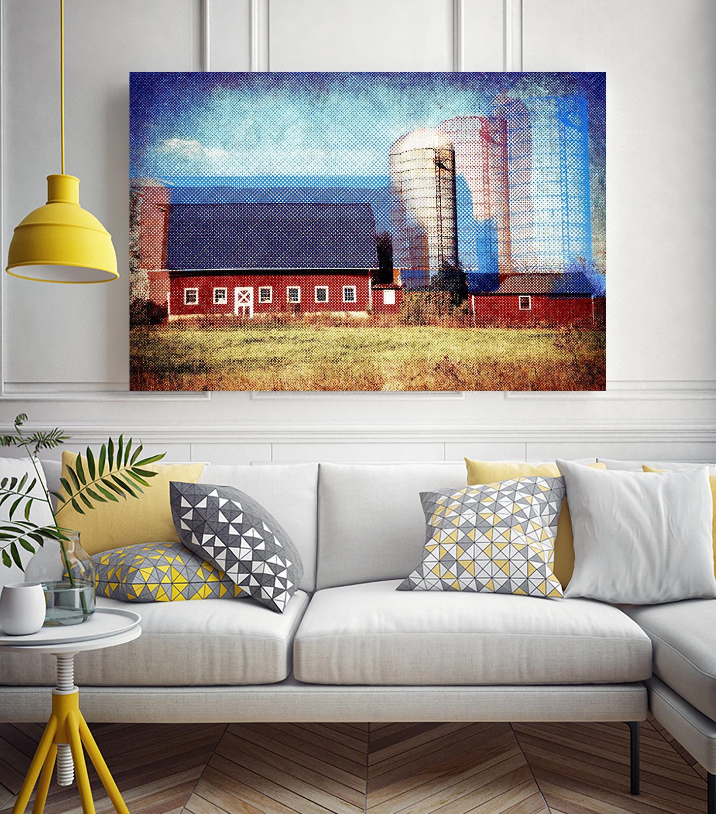 Farmland B by THE Studio on GIANT ART - red landscape