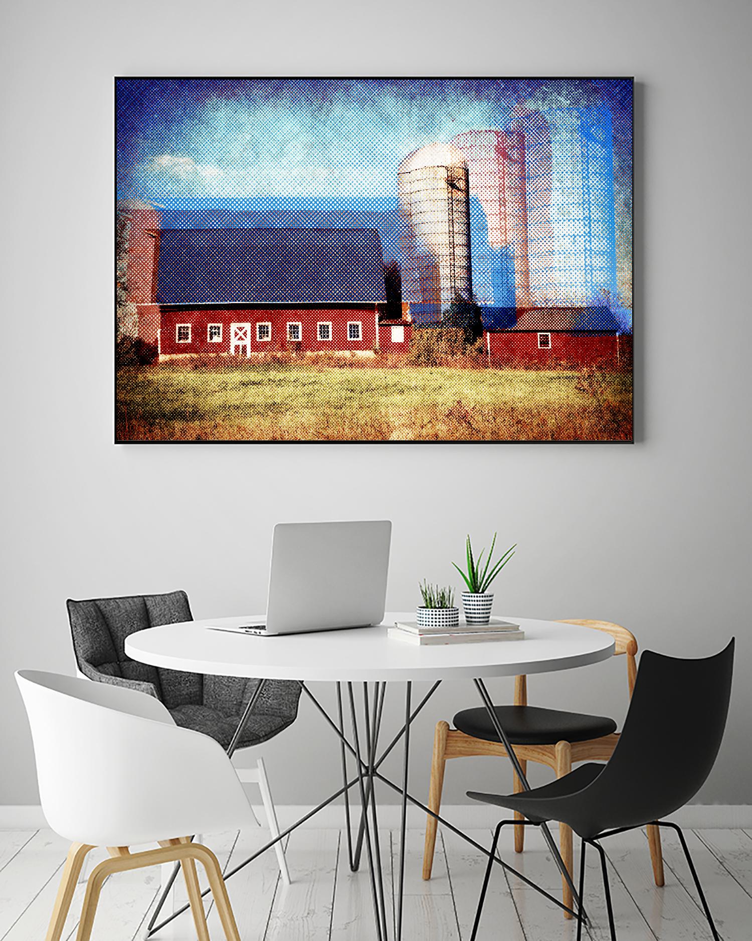 Farmland B by THE Studio on GIANT ART - red landscape