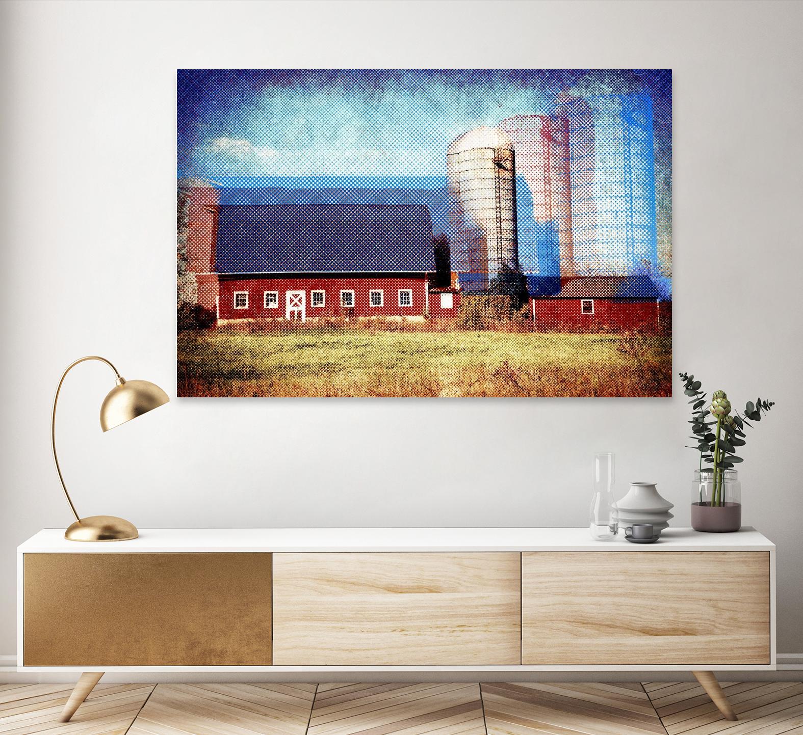 Farmland B by THE Studio on GIANT ART - red landscape