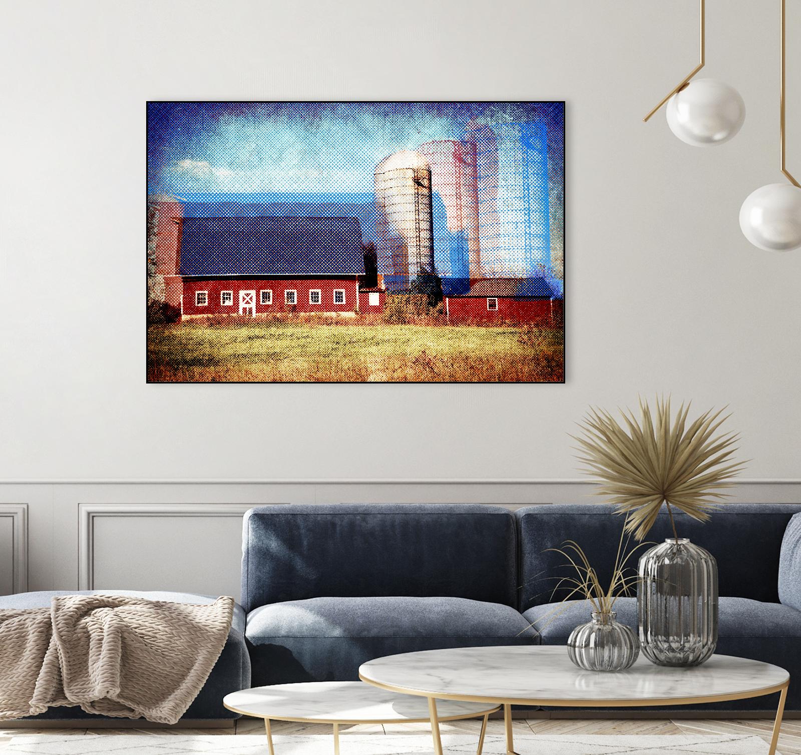 Farmland B by THE Studio on GIANT ART - red landscape