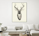 Watercolor Deerhead 2 by Gordon, Ben Gordon on GIANT ART - black animals deer