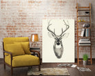 Watercolor Deerhead 2 by Gordon, Ben Gordon on GIANT ART - white black & white deer