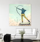 Hipster Archer by THE Studio on GIANT ART - beige contemporary
