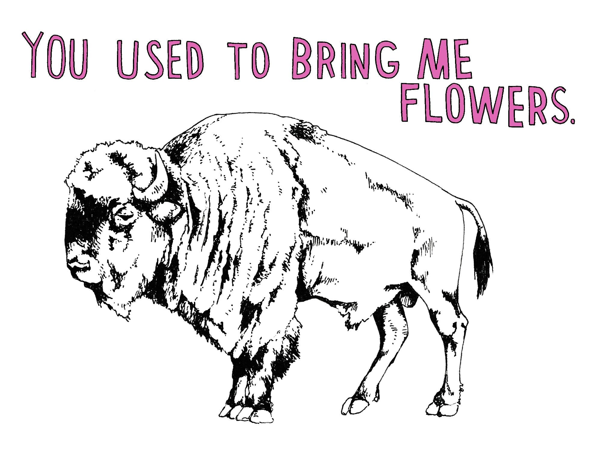 Bison by Natasha Marie on GIANT ART - pink contemporary