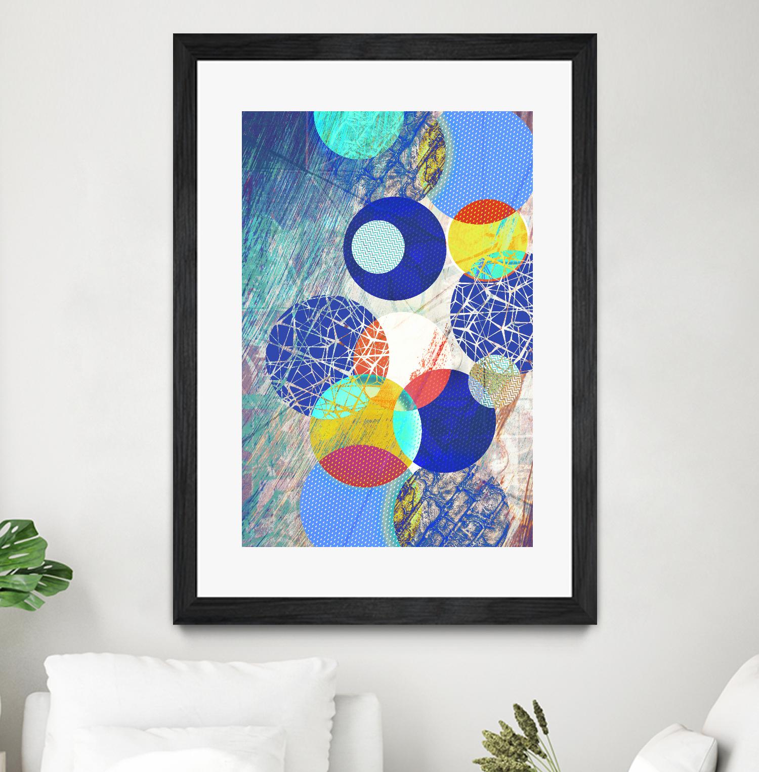 Patterned Circles 1 by THE Studio on GIANT ART - red abstract