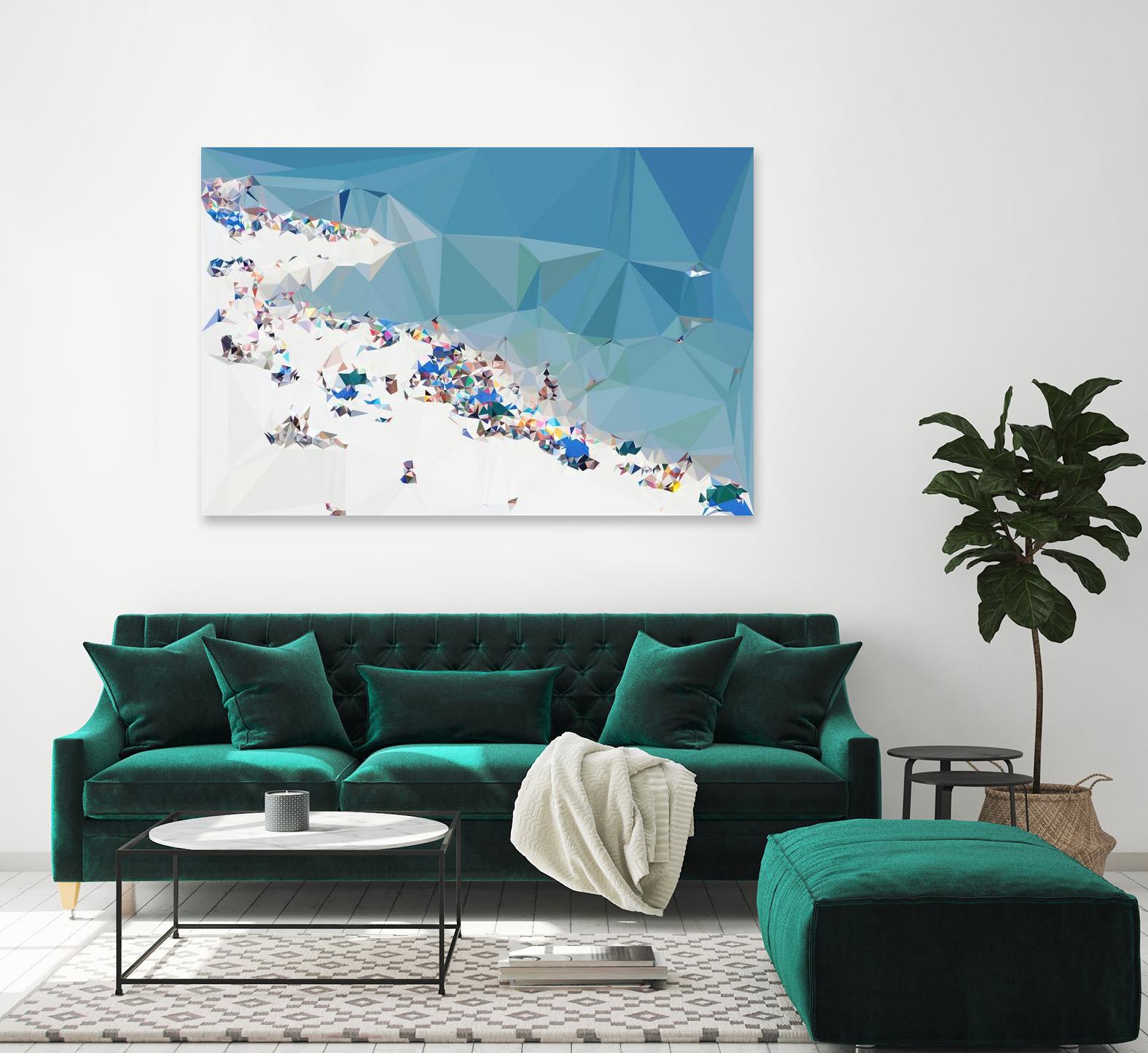 Fractal Beach 1 by THE Studio on GIANT ART - beige costal