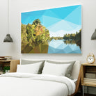 Fractal Lakeside by THE Studio on GIANT ART - green landscape