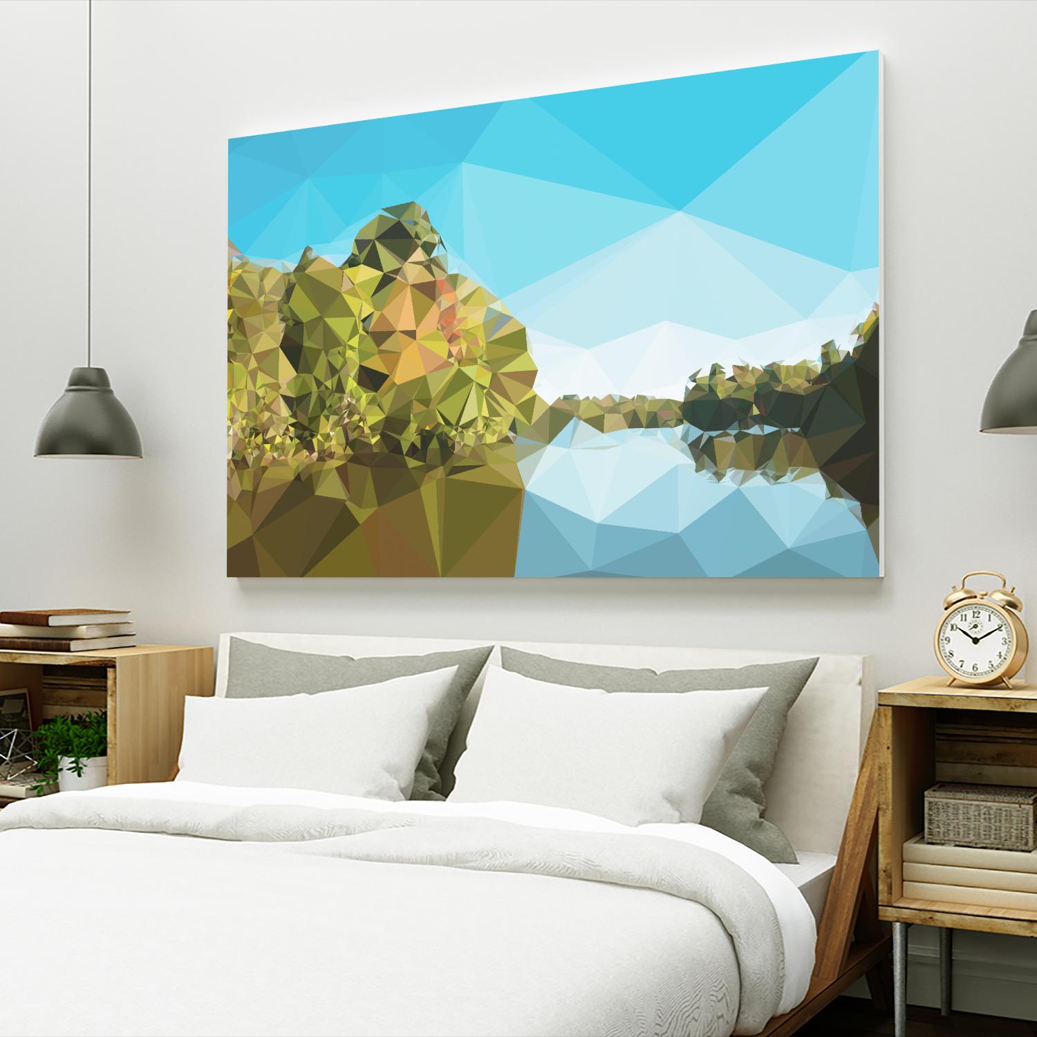 Fractal Lakeside by THE Studio on GIANT ART - green landscape