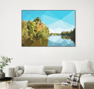 Fractal Lakeside by THE Studio on GIANT ART - green landscape