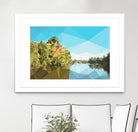 Fractal Lakeside by THE Studio on GIANT ART - green landscape