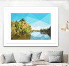 Fractal Lakeside by THE Studio on GIANT ART - green landscape