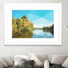 Fractal Lakeside by THE Studio on GIANT ART - green landscape