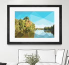 Fractal Lakeside by THE Studio on GIANT ART - green landscape