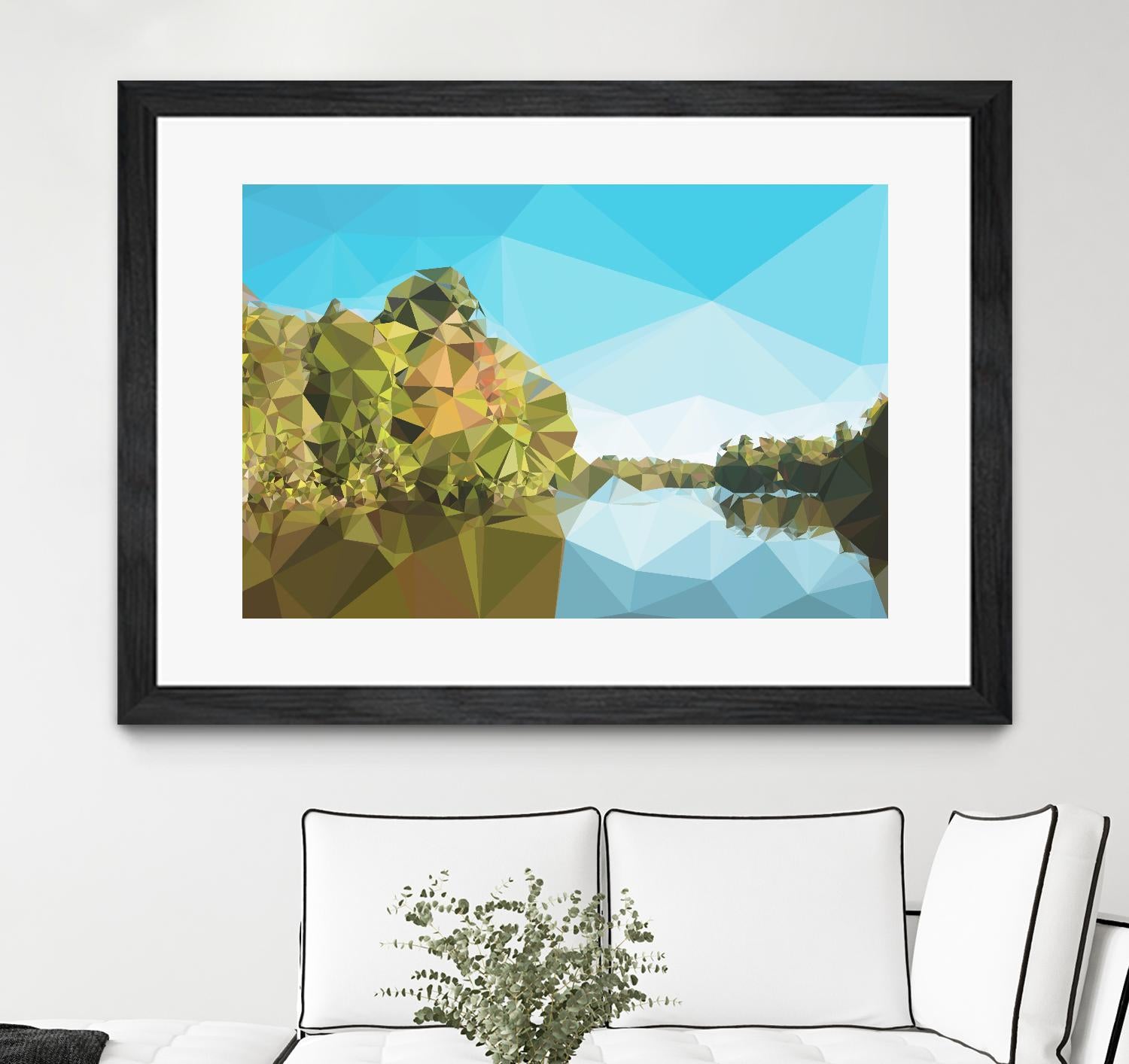 Fractal Lakeside by THE Studio on GIANT ART - green landscape