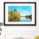 Fractal Lakeside by THE Studio on GIANT ART - green landscape