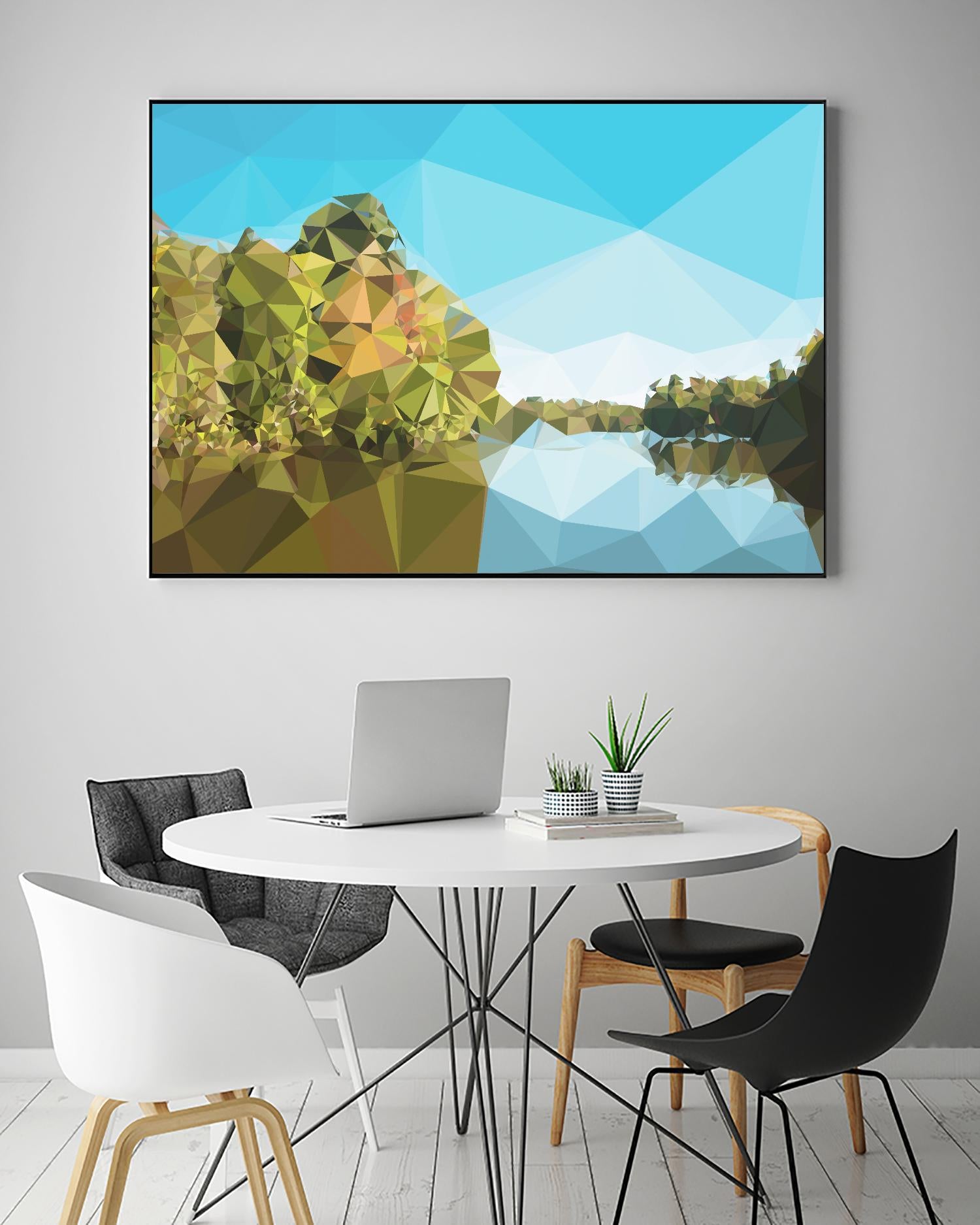 Fractal Lakeside by THE Studio on GIANT ART - green landscape