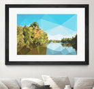 Fractal Lakeside by THE Studio on GIANT ART - green landscape