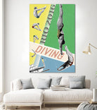 Rio Diving 2016 by THE Studio on GIANT ART - green vintage