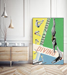 Rio Diving 2016 by THE Studio on GIANT ART - green vintage