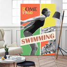 Rome Swimming 1960 by THE Studio on GIANT ART - red vintage