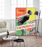Rome Swimming 1960 by THE Studio on GIANT ART - red vintage