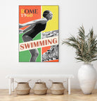Rome Swimming 1960 by THE Studio on GIANT ART - red vintage