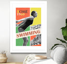 Rome Swimming 1960 by THE Studio on GIANT ART - red vintage