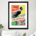 Rome Swimming 1960 by THE Studio on GIANT ART - red vintage
