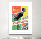 Rome Swimming 1960 by THE Studio on GIANT ART - red vintage