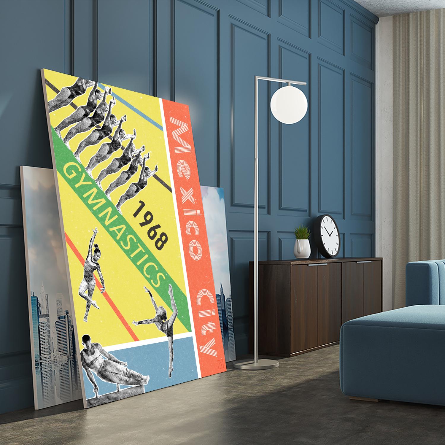 Mexico City Gymnastics 1968 by THE Studio on GIANT ART - red vintage