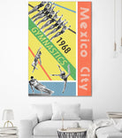 Mexico City Gymnastics 1968 by THE Studio on GIANT ART - red vintage