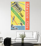Mexico City Gymnastics 1968 by THE Studio on GIANT ART - red vintage